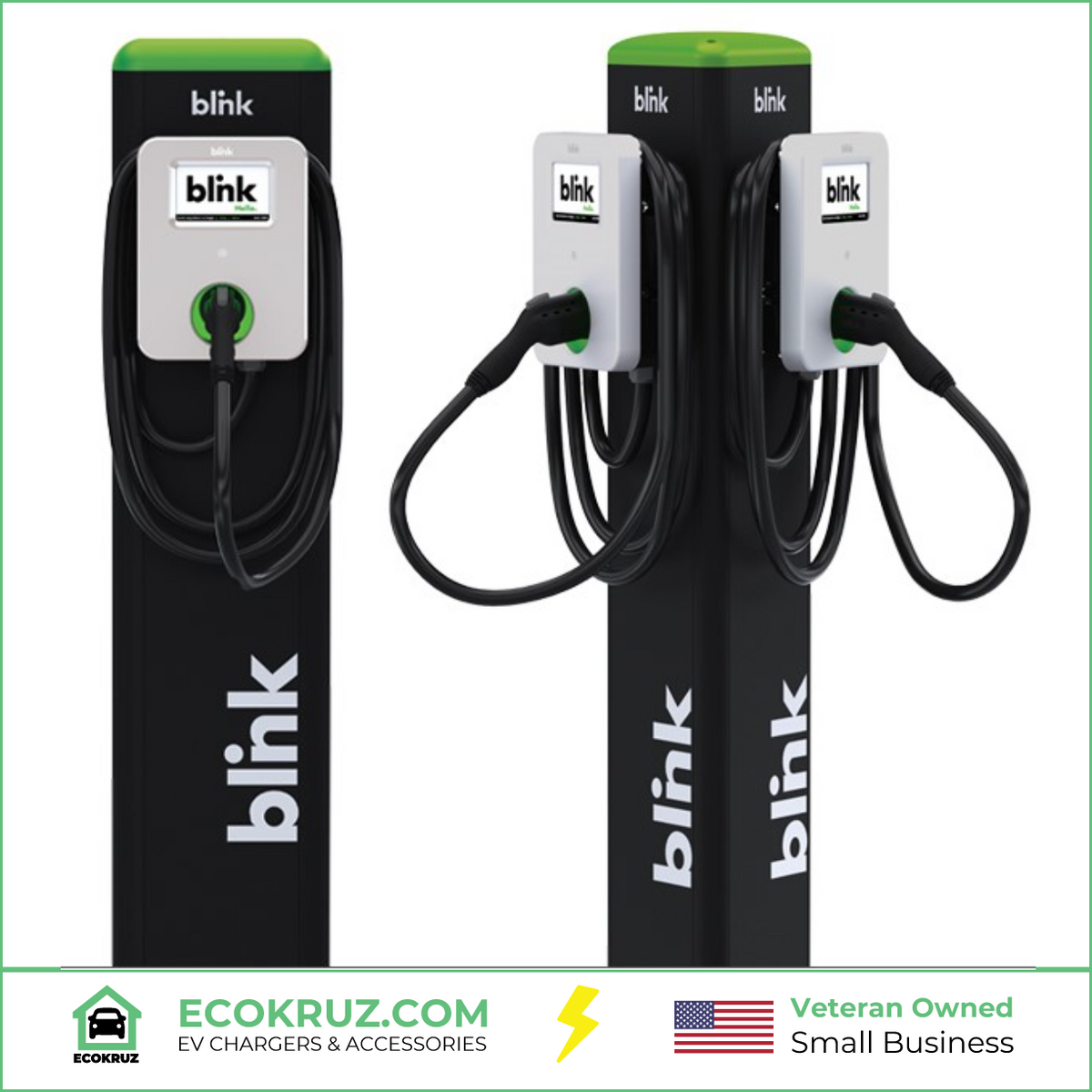 BLINK Fast IQ200A IQ200S Level 2 Commercial EV Charging Station