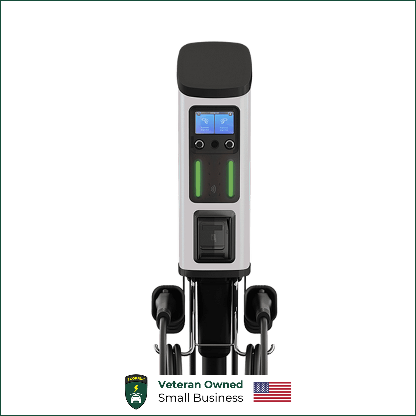 BLINK Series 8 (ISO Model) Level 2 Commercial EV Charging Station 80A Dual Port w/ One Year Full Service LTE Cloud & CC & Pedestal Bundle