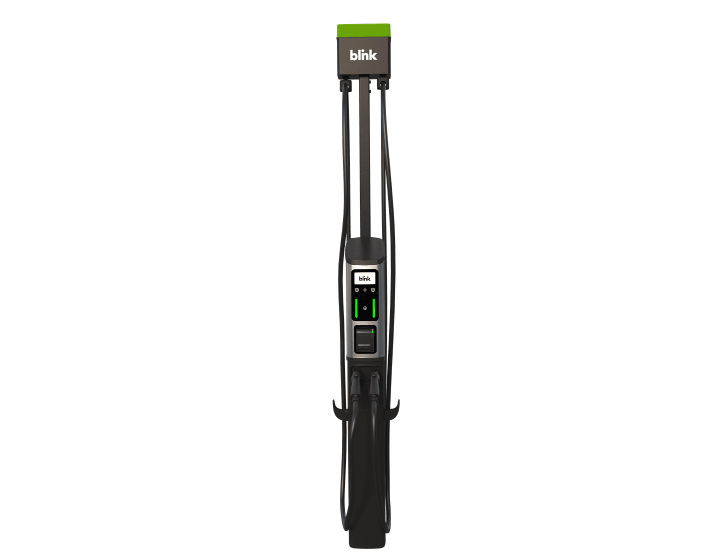 BLINK Series 8 (ISO Model) Level 2 Commercial EV Charging Station 80A Dual Port w/ One Year Full Service LTE Cloud & CC & Pedestal Bundle
