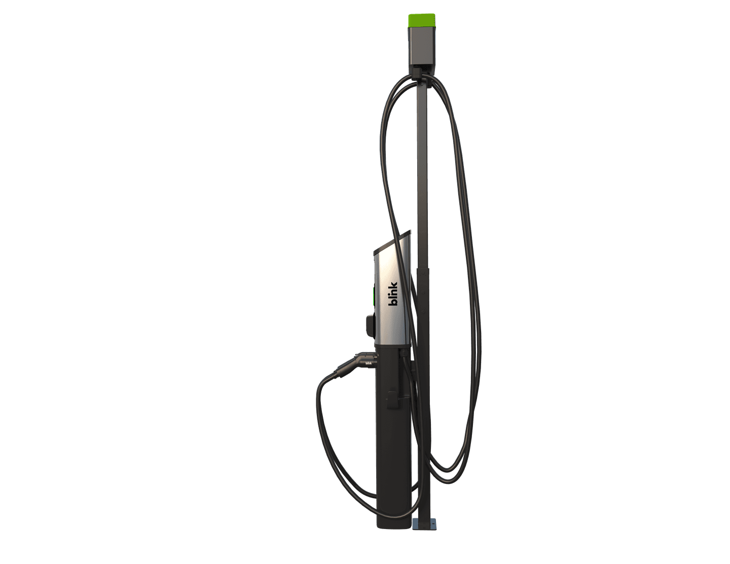 BLINK Series 8 (ISO Model) Level 2 Commercial EV Charging Station 80A Dual Port w/ One Year Full Service LTE Cloud & CC & Pedestal Bundle