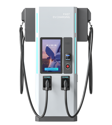 EVSIS 100kW DC Fast Charger Level 3 Charging Station with 24" Large Screen Monitor