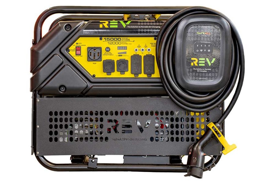 SafeAll REV 11.5 kW/48A Level 2 Portable EV Charging Charger System 10.9 Gallon Gas Generator