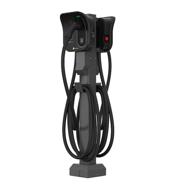 6.6kw 32A or 11.5kw 48A 240V AC Level 2 StarCharge Artemis Commercial EV Charger with Touch Screen and Pedestal