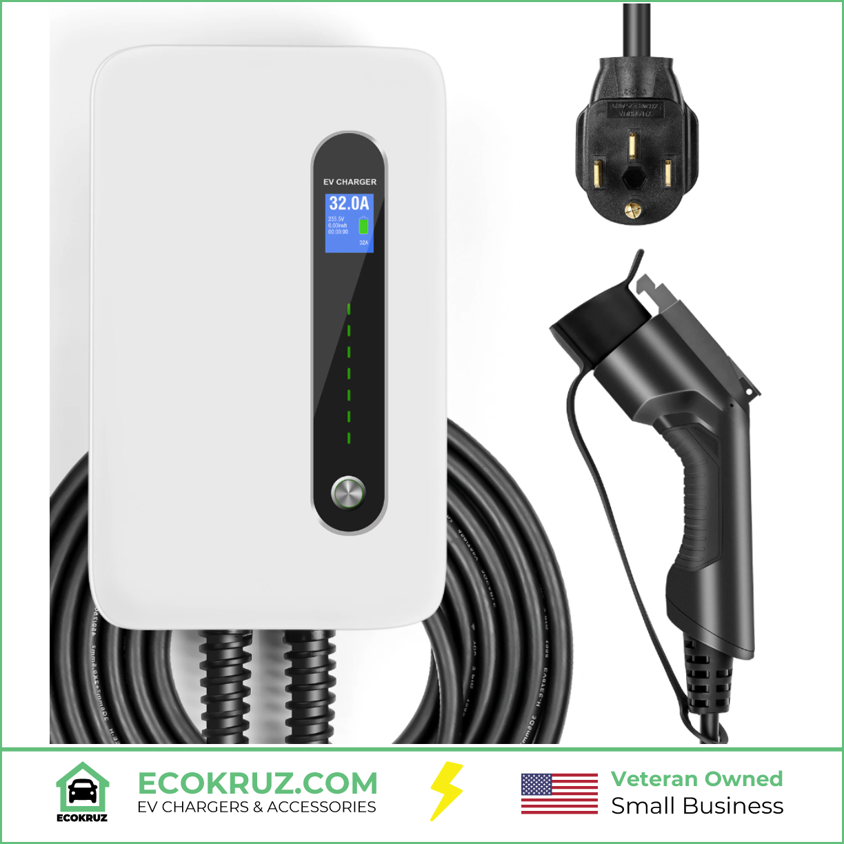 Home Electric Car Charger Station Wallbox Wall Mount Type 2 32A