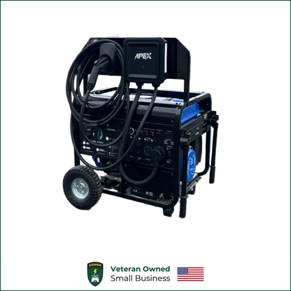 APEX Dual-Fuel Generator 9.6kW Level 2 Gas or Propane Portable Charger