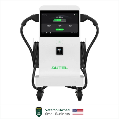 Autel MaxiCharger 3 Phase DC Compact Mobile 40kw Fast Charger Dual Port Charging Station on Wheels 18ft Cable