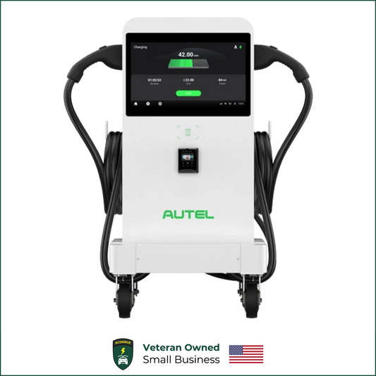 Autel MaxiCharger 3 Phase DC Compact Mobile 40kw Fast Charger Dual Port Charging Station on Wheels 18ft Cable