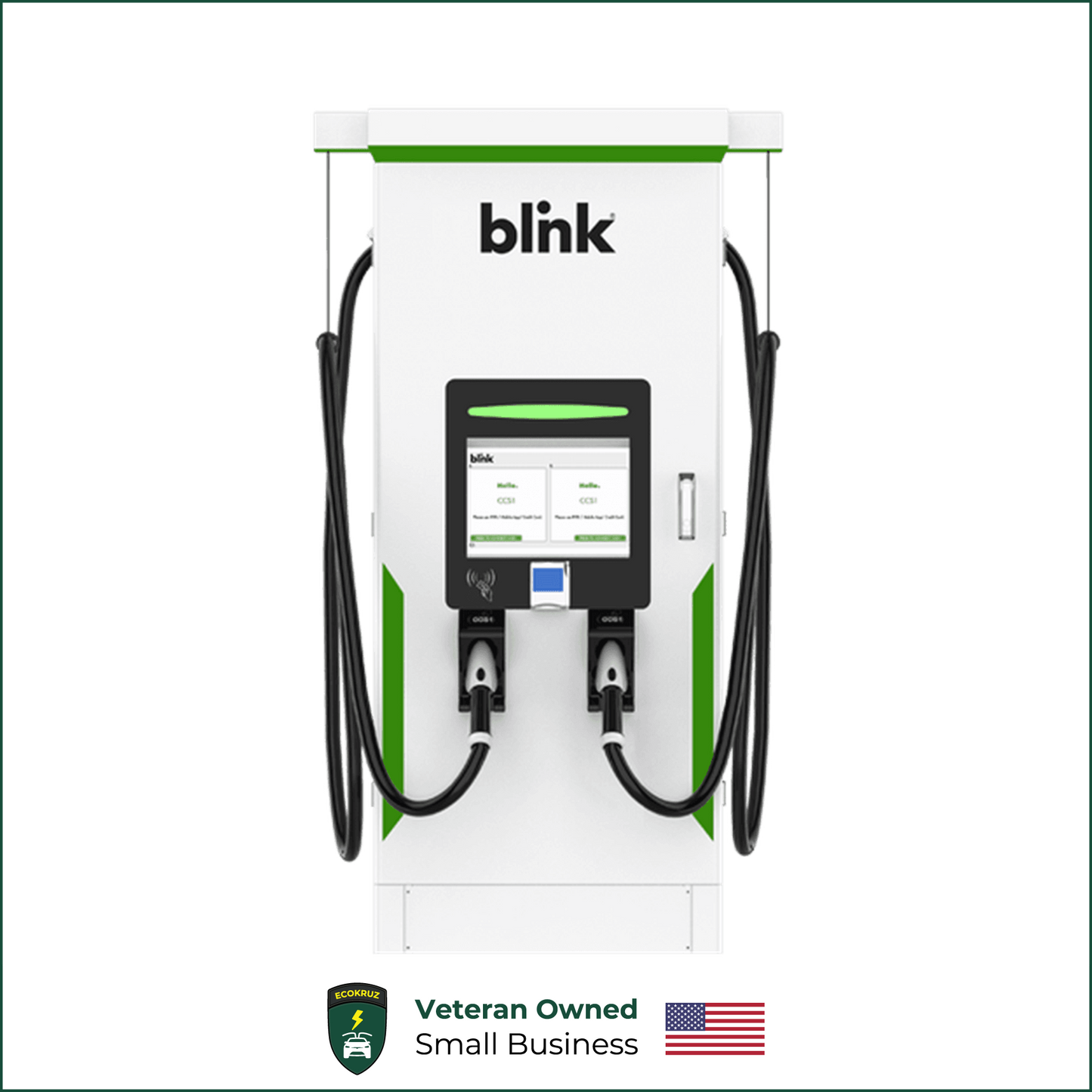 Blink 60kW-180kW Charging Station – Dual Port Level 3 Free Standing DC Fast Charger + 1 Year Network Bundle