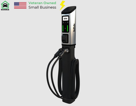 BLINK Series 8+ Level 2 Commercial Smart EV Charging Station 80A w/ One Year Full Service LTE Cloud & CC Bundle