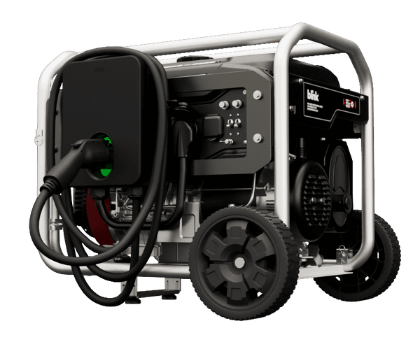 Blink Portable Level 2 Gas Generator-Powered 240V 7.7kW Mobile EV Charger Emergency Roadside Assistance Tow Truck