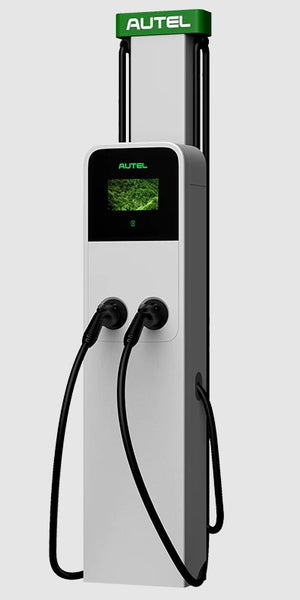 Autel Maxicharger AC Ultra Tower 19.2kw per Port & Dual Port with Pedestal Built-in EV Charging Station 25ft Cable