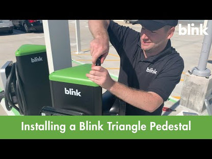 BLINK Fast IQ200A + IQ200S Level 2 Commercial EV Charging Station with Triangle Pedestal Mount