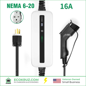 Ford Mach-E Level 2 Portable EV Charger Charging Station 16A 220V 3.68KW NEMA 6-20 (20 feet)