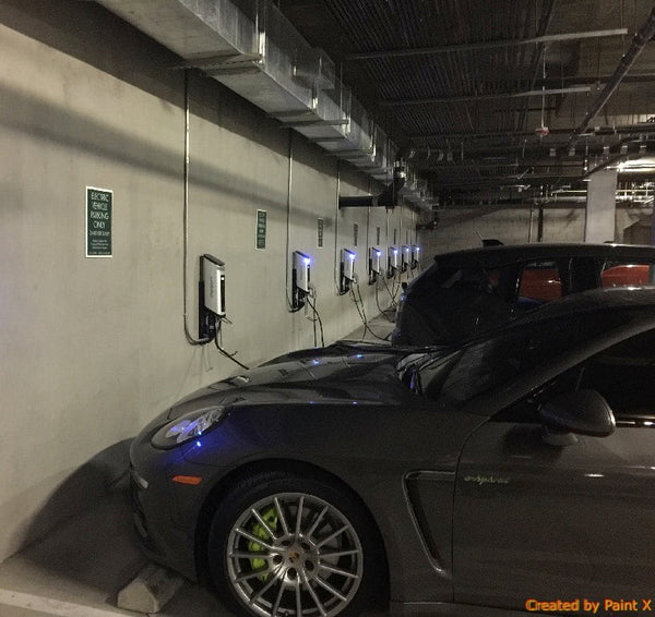 BLINK Series 6 Level 2 Commercial Smart EV Charging Station w/ One Year Full Service (Dual Pedestal)