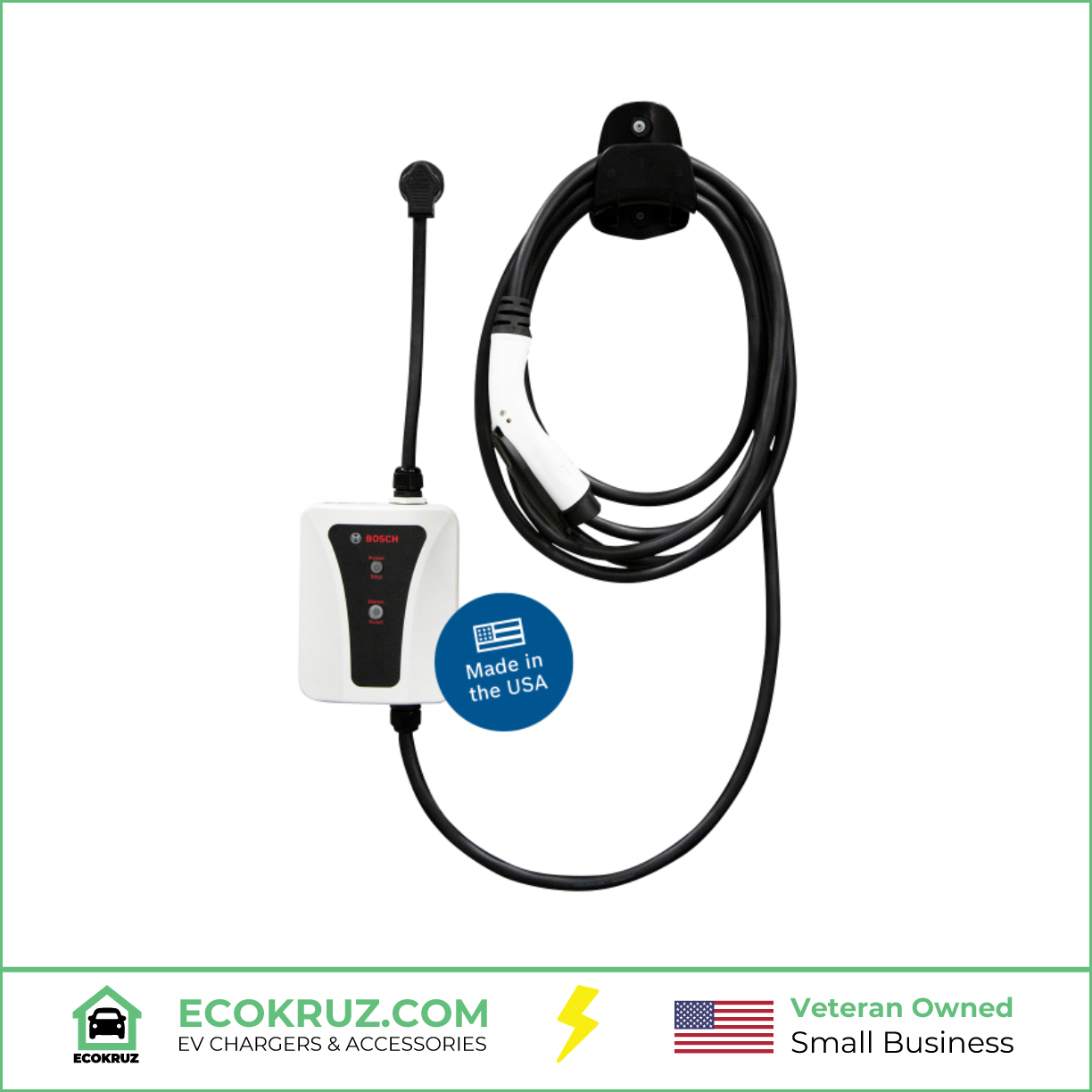 Bosch EV400 Residential Commercial EV Charging Station Wall Mount Charger NEMA 6-50 25-foot cord