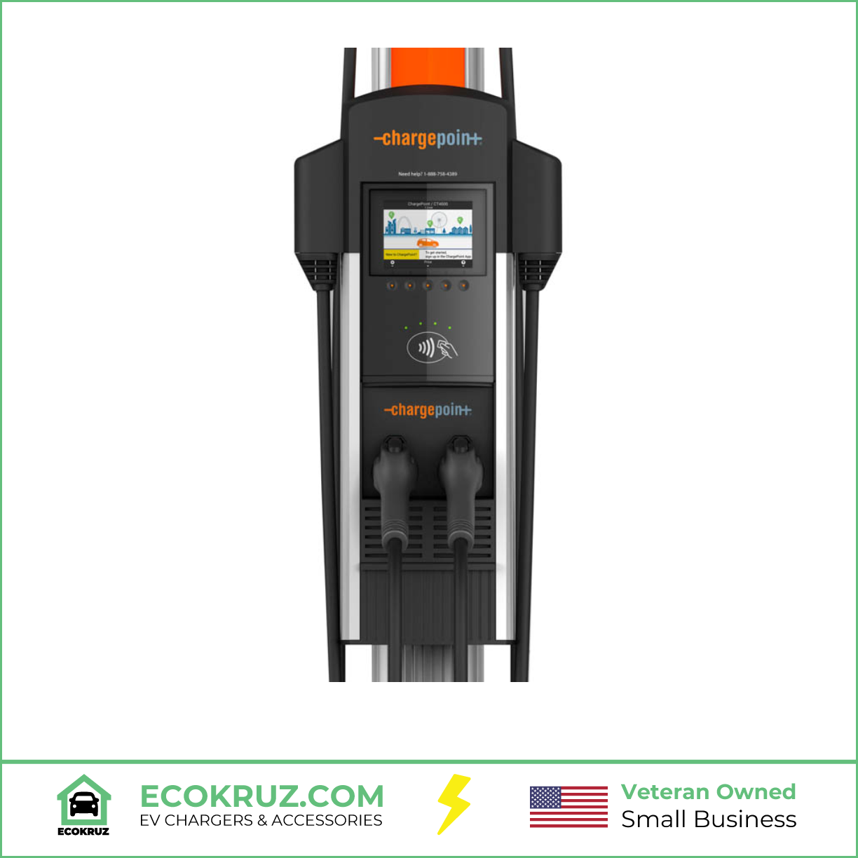 ChargePoint CT4023 Dual Port Wall Mount 30A 18ft Cable With 6ft Cable ...
